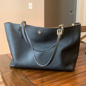 Black Tory Burch Leather Tote Bag